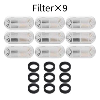 Replacement Filter Kit for Stainless Steel Pet Water Fountains – Activated Carbon & Ion-Exchange Resin 4-Layer Filtration, Removes Heavy Metals & Impurities, Compatible with Multiple Fountain Models (Filter×3)