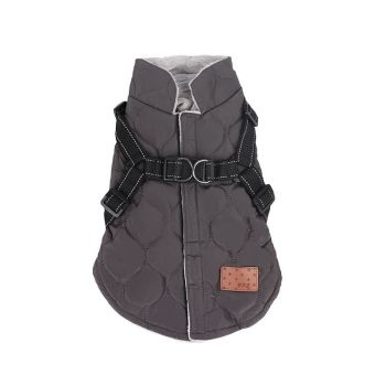 Premium Winter Dog Coat with Built-in Harness, Water-Resistant Puffer Vest for Small & Medium Breeds, Reflective Safety Straps, and Fleece Lining for Warmth and Outdoor Adventures (S, Pink)