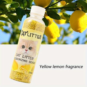 Premium Cat Litter Deodorizer Beads – Natural Odor Eliminator for Litter Box, Long-Lasting Scented Crystals with Lavender, Rose, Lemon, Green Apple & Jasmine, Pet-Safe Fragrance-Free Formula (Rose)
