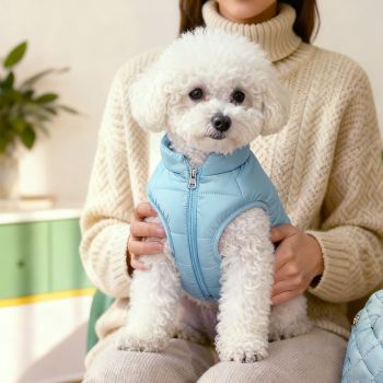 Winter Warm Quilted Vest for Small Pets – Water-Resistant, Fleece-Lined, Easy-On Design with Leash Hole for Indoor and Outdoor Use (M, Pink)