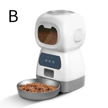 Smart Pet Automatic Feeder with 3.5L Capacity, Timed Portion Control, WiFi Remote Control, Voice Call Feature, Dual Power Supply for Cats and Small Dogs, Ideal for Indoor Use While You Are Away (A（No WiFi ）)