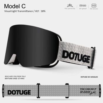 DOTUGE DGZ-Z19XS Series Ski Goggles with Magnetic Quick-Change Lens, Double-Layer Anti-Fog UV400 HD Coated Lenses, Compatible with Prescription Glasses, for Snow Sports, Climbing, and Mountain Adventures (D)