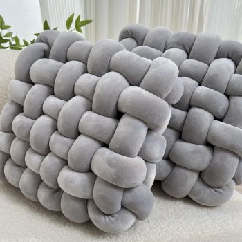 Gray Yellow braided sofa cushions, modern throw pillows, stylish sofa decor, comfortable home accessories, living room cushions, Australian home decor, durable sofa cushions, grey decorative pillows