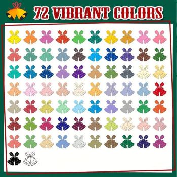 Acrylic Brush Markers 72-Color Set Free Ink System Flexible Tip Art Supplies - Black - Size 31-15