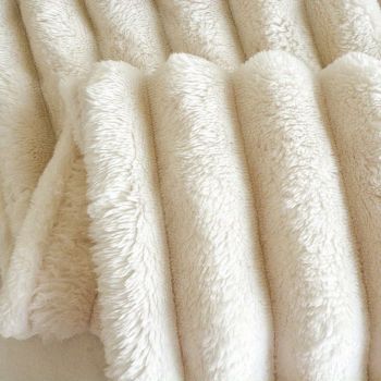 Flannel Sofa Blanket Office Blanket Living Room Throw Comfortable Blanket - White - Size XL  200-230cm