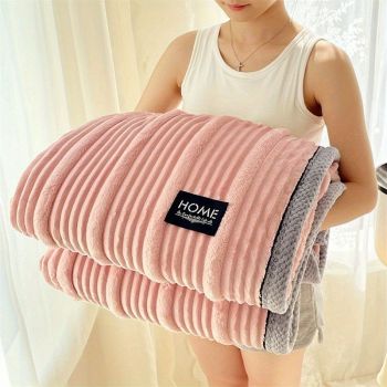 A-Class Rabbit Fur Blanket Soft Blanket Home Decor Blanket Comfortable Blanket - Ice blue - Size M  180-200cm