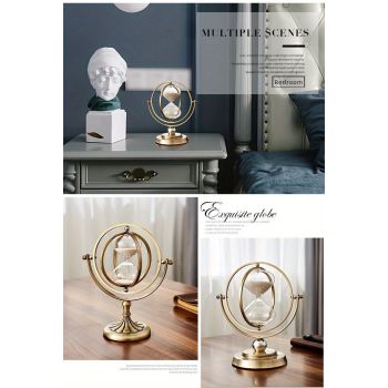 White Black Rotating Hourglass Clock Home Decor Time-Keeping Device High-Quality Materials
