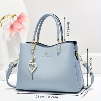 Single-Shoulder Handbag Cross-Body Handbag Pink Handbag Stylish Handbag Travel - Beige - Size 27-13-19