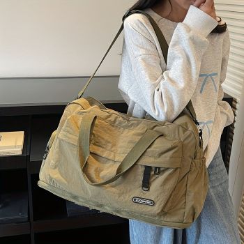 Fashion Sports Travel Bag Travel Bag Sports Bag Business Travel Bag Unisex Bag - Black - Size L