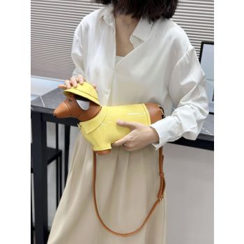Dachshund Bag Crossbody Bag Travel Bag High Quality Bag Fashion Accessory Pet - Yellow - Size 34-14-10