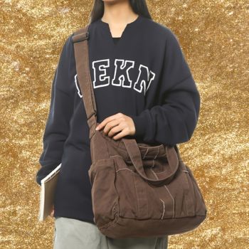 Unisex Bag Cross-Body Bag Shoulder Bag Tote Bag Large Capacity Bag Student Bag - Green - Size 38-14.5-32