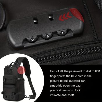 Black Burgundy Anti-Theft Backpack Waterproof Sling Bag Travel Backpack Australia Daypack For