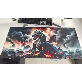 gaming desk mat, dragon design, large desk mat, mouse mat for gaming, desk protection mat, Australian gaming accessories, premium desk pad, extended mouse pad, fantasy desk mat, high-quality desk mat