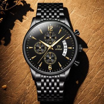 Men'S Watch Business Watch Sports Watch Multifunctional Watch Quartz Watch - Silver - Size Man