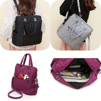 Fashionable Backpack Dual Strap Backpack Travel Backpack Daily Use Backpack - Black - Size 36-34-14