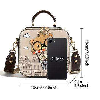Cartoon Crossbody Bag Cute Handbag High-Quality Bag Australia Stylish Accessory - Beige - Size L