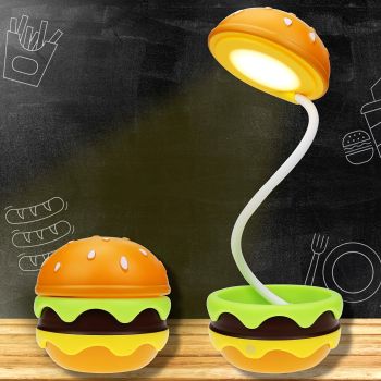 Orange Burger-Shaped Night Light Rechargeable Night Light Touch Switch Night Light 3