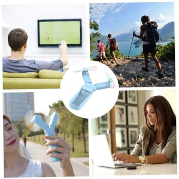 Portable Handheld Fan,Personal Mini Pocket Fan Rechargeable Hand Fans for Woman Girls Outdoor Travel,Dual Head with 2 Speeds