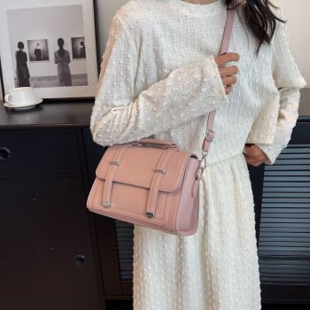 Women Leather Satchel Purse Vintage Small College Crossbody Messenger Bag Work Cross-body Bag Leather Medium Flapover Shoulder Bag