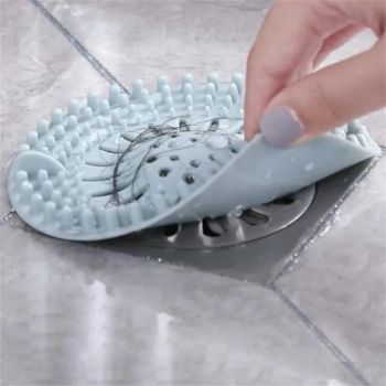 2 Pack Pet Dog Hair Catcher Shower Drain Cover,Hair Stopper Drain Protector Universal Rubber Sink Strainer for Bathtub Kitchen