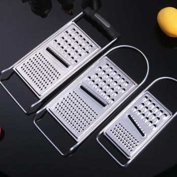 Food Grater Metal Cheese Garlic  - Ergonomic Flat Vegetable Lemon Ginger Citrus Grater Handheld (2pcs)