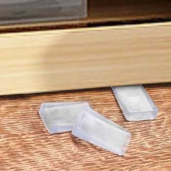 4 Pack Plastic Shims, Clear Table Shims, Level Wedge, Furniture Levelers, Toilet Shims, Bed Shims, Wedges Shims for Uneven Floors