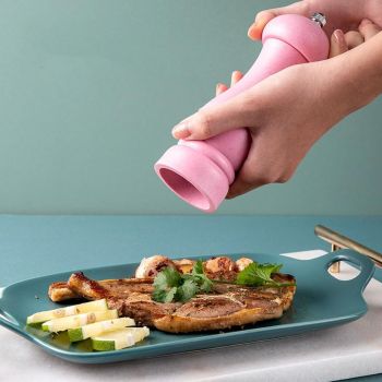 Wheat Orange Straw Pepper Grinder Coarse Salt Pepper Grinder Spice Bottle Manual Pepper Grinder, bubble bag （4pcs）