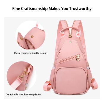 Sling Bag for Women Chest Bag Shoulder Crossbody Backpack Multi-Functional Rucksacks Waterproof Rucksack Hiking