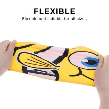 2 Packs Kids Cartoon Fish Swim Caps Children Elastic Swimming Hats Silicone Swimming Caps for Girls and Boys Waterproof Stretchy