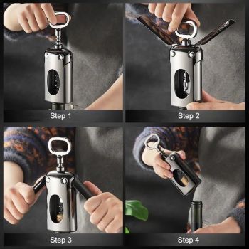 Zinc alloy red wine opener kitchen gadgets wine beer opener red wine opener Opener Zinc Alloy Red Wine Opener Mirror Surface