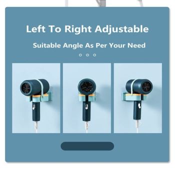 Rotary Rotatable Hair Dryer Bracket Holder Wall-Mounted Hair Dryer Holder Bathroom Hairdryer Hook (2pcs)