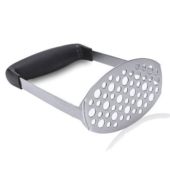 Stainless Steel Potatoes Masher Kitchen Tool, Mashed Potatos Masher with Handle, Great for Potato, Guacamole, Fruits, Avocado
