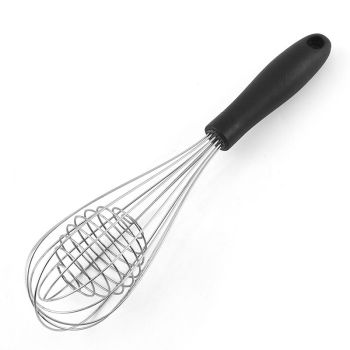 Stainless Steel Wire Whisks for Cooking, Classic Egg Beater Manual Mixer for Blending, Whisking, Beating and Stirring （2pcs）