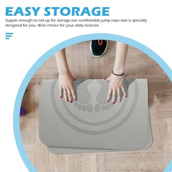 Fitness Jump Rope Mat Rope Skipping Mat Non- Slip Absorption Indoor Outdoor Padded Workout Mat for Cross Rope Exercise Supply