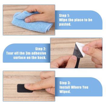 30pcs Adhesive Cable Ties,Black Double Coated Tissue Tape Tie Loop Wire Organizer Adhesive Mounts with Strong Fixation for Home