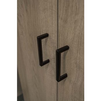 Square Cabinet Handles 4 Pack, Solid Kitchen Cabinet Pulls Drawer Pulls Kitchen Cabinet Hardware Flat Handles,Black and white