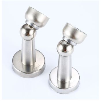 Door Stopper 2 Pack, Magnetic Door Stop Stainless Steel, with Double-Sided Adhesive Tape for Wall and Floor Mounting Hold