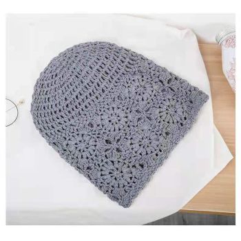 4 Pcs Hat Fall Handmade Knit Floral Cotton Cutout Summer Hats for Women Lightweight Knitted （A set of 4 different colors）