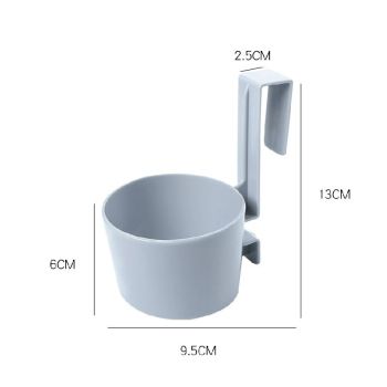 Hair Dryer Rack Over-The-Cabinet Hair Dryer Holder, Holster for Master, Guest, Kid's Bathroom, Vanity, White and grey（2pcs）
