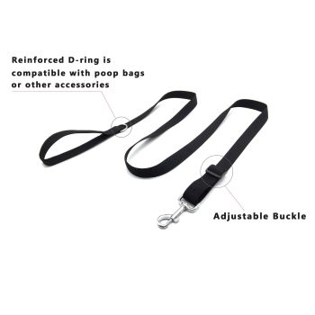 Black Durable Nylon Dog Training Leash,Dog/Puppy Obedience Recall Training Agility  Training Leash, Play, Safety （Black)