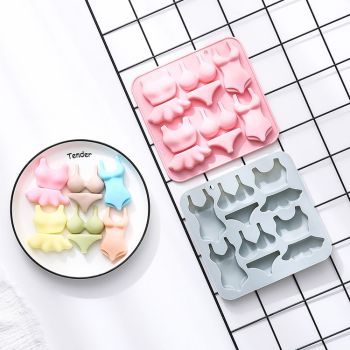 2Pcs Silicone Mold Cake Fondant Gummy Fat Bomb Jelly Mould Ice Cube Tray Resin Clay Crayon Melt Mini Soap Mold