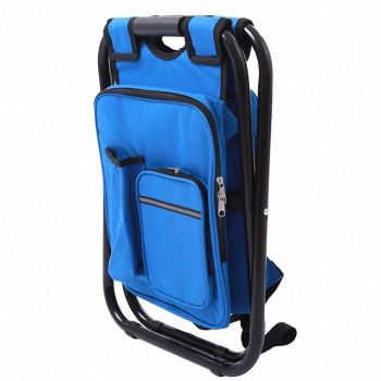 Backpack Chair Foleable Camping Fishing Stool with Cooler Insulated Bags Multifunction Hunting Backpack Chair Stool for Outdoor