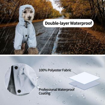 Reflective Strap and Leash Hole Adjustable Pet Water Proof Clothes for Small Dog  for Puppy Small Medium Cats