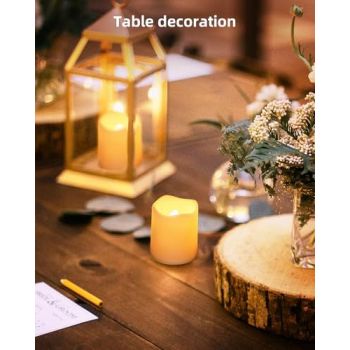Flickering LED Candles for Wedding, Halloween, Christmas & Event Decorations (Warm White)