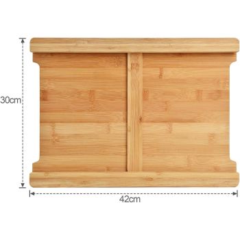 Chopping Board with with 2 Organiser Stainless Steel Trays Containers