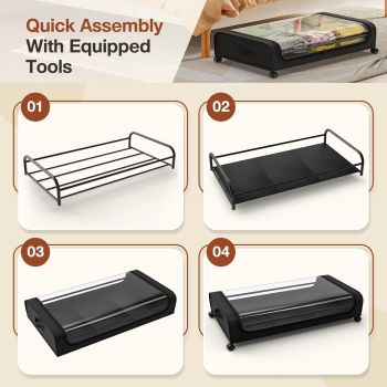 Set 2 Pcs XXL Under Bed Rolling Storage Containers with 50L Large Capacity and Wheels