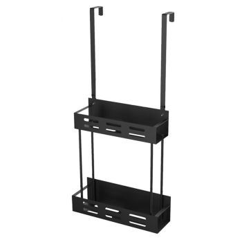 CARLA HOME Over the Door 2-tier Shower Caddy Organizer Shelf with Hooks for Bathroom