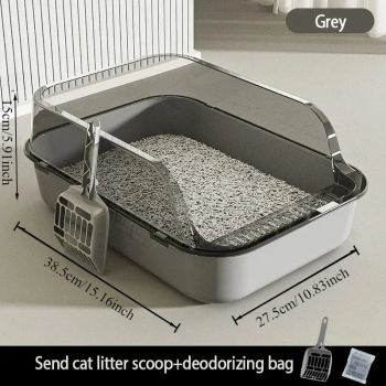 High Side Cat Litter Box with Scoop