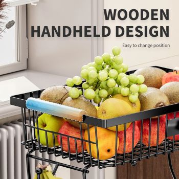 2-Tier Metal Fruit Vegetable Storage Basket