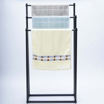 3 Tier Metal Towel Rack Freestanding Bathroom Organizer Rail
